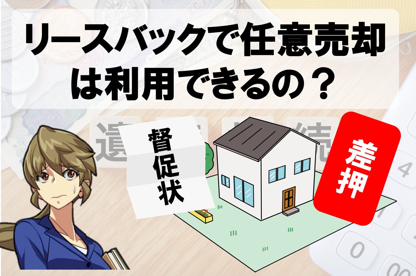 督促状と自宅が差し押さえられて困っている女性